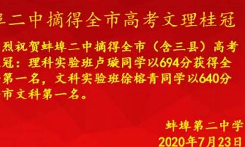 2014蚌埠高考状元_蚌埠高考成绩2021状元