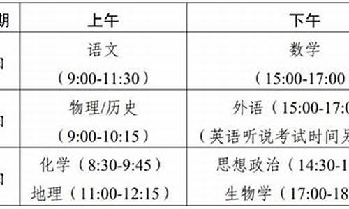 广州高考日程安排_广州高考时间安排