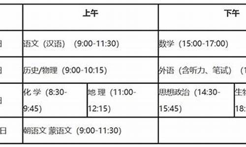 辽宁高考时间安排表最新_辽宁高考时间安排